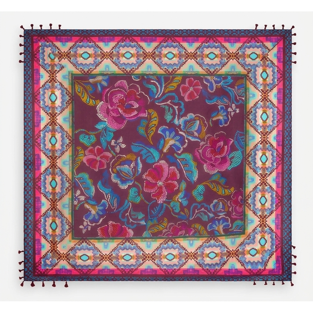 New Johnny Was Women's Silk Scarf In Aphaia